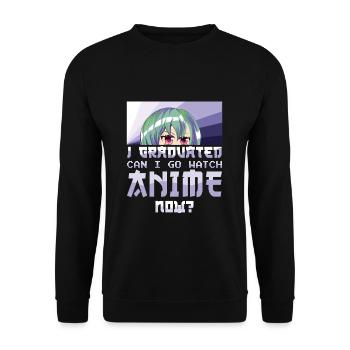Diplômé Love Anime diplômé 2023 - Sweat-shirt Unisexe - noir - Devant - Alina (178cm) & Michal (187cm)
