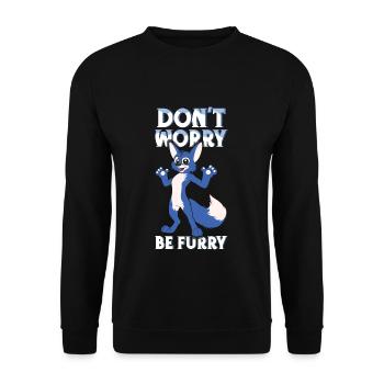 Sei pelziger Schwanz Ohr pelzige Person Cosplay - Unisex Pullover - Schwarz - Vorne - Alina (178cm) & Michal (187cm)