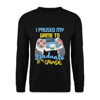 Graduate 5th Grade Graduating 2023 Gamer Gaming - Unisex Sweatshirt - black - Front - Alina (178cm) & Michal (187cm)
