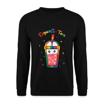 Tea Equality Gay LGBTQ Rainbow Mois de la fierté LGBT - Sweat-shirt Unisexe - noir - Devant - Alina (178cm) & Michal (187cm)