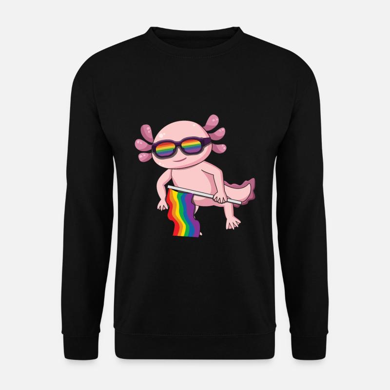 Axolotl Homosexuell LGBTQ Regenbogen LGBT Pride Monat - Unisex Pullover - Schwarz