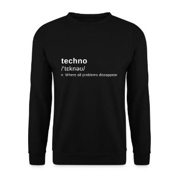 Définition Raver Rave Hard Techno Dark Tekno - Sweat-shirt Unisexe - noir - Devant - Alina (178cm) & Michal (187cm)