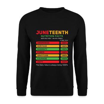 Celebrate Juneteenth Facts Black History - Unisex Sweatshirt - black - Front - Alina (178cm) & Michal (187cm)