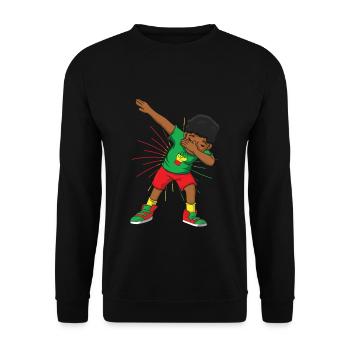 Dab Kid Celebrate Juneteenth Black History - Unisex Sweatshirt - black - Front - Alina (178cm) & Michal (187cm)