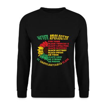Histoire des Noirs Juneteenth - Sweat-shirt Unisexe - noir - Devant - Alina (178cm) & Michal (187cm)