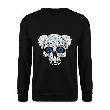 Grandpa Abuelo Grandparents Day Día De Los Muertos - Unisex Sweatshirt - black - Front - Alina (178cm) & Michal (187cm)