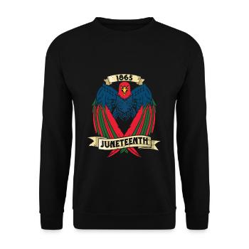 Eagle 1865 Celebrate Juneteenth Black History - Unisex Sweatshirt - black - Front - Alina (178cm) & Michal (187cm)