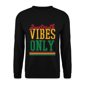 1865 Celebrate Juneteenth Vibes Black History - Unisex Sweatshirt - black - Front - Alina (178cm) & Michal (187cm)