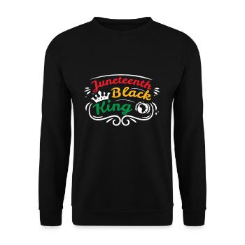 For Guys Celebrate Juneteenth Black History - Unisex Sweatshirt - black - Front - Alina (178cm) & Michal (187cm)