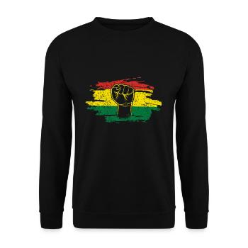 Fist Celebrate Juneteenth Black History - Unisex Sweatshirt - black - Front - Alina (178cm) & Michal (187cm)