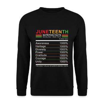 Celebrate Juneteenth Black History Facts - Unisex Sweatshirt - black - Front - Alina (178cm) & Michal (187cm)