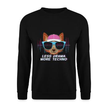 Plus tekno DJ Raver Rave Hard Techno Dark Tekno - Sweat-shirt Unisexe - noir - Devant - Alina (178cm) & Michal (187cm)