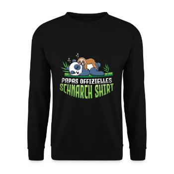 Mein Offizielles Schlafshirt Faulenzer - Unisex Pullover - Schwarz - Vorne - Alina (178cm) & Michal (187cm)