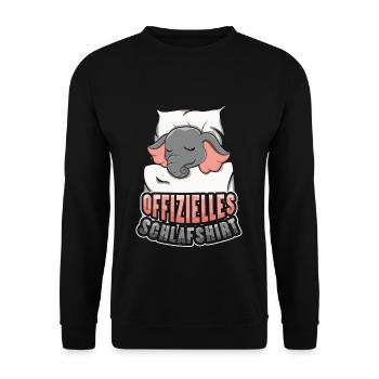 Mein Offizielles Schlafshirt Faulenzer - Unisex Pullover - Schwarz - Vorne - Alina (178cm) & Michal (187cm)