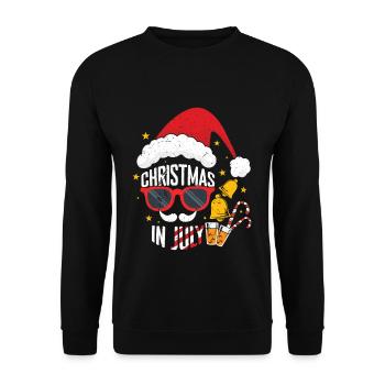 Beer Christmas July Santa Surf Hello Summer - Unisex Sweatshirt - black - Front - Alina (178cm) & Michal (187cm)