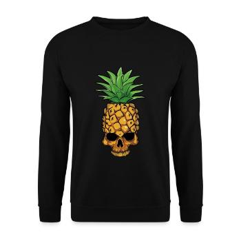 Pineapple Surf Hello Summer Dia De Los Muertos - Unisex Sweatshirt - black - Front - Alina (178cm) & Michal (187cm)
