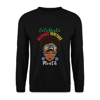 Celebrate Hispanic National Hispanic Heritage - Unisex Pullover - Schwarz - Vorne - Alina (178cm) & Michal (187cm)