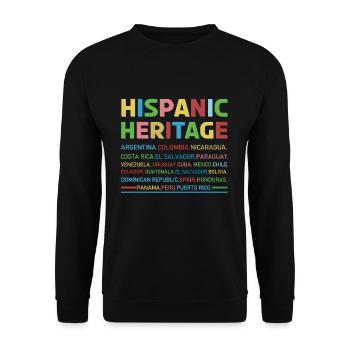Länder Hispanoamerikaner Nationales Hispanisches Erbe - Unisex Pullover - Schwarz - Vorne - Alina (178cm) & Michal (187cm)