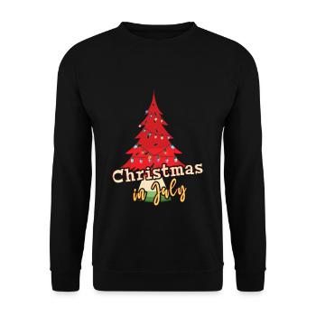 Watermelon Fruit Christmas July Santa Hello Summer - Unisex Sweatshirt - black - Front - Alina (178cm) & Michal (187cm)