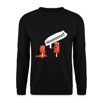Ice Cream Melt Funny Dessert Hello Summer - Unisex Sweatshirt - black - Front - Alina (178cm) & Michal (187cm)