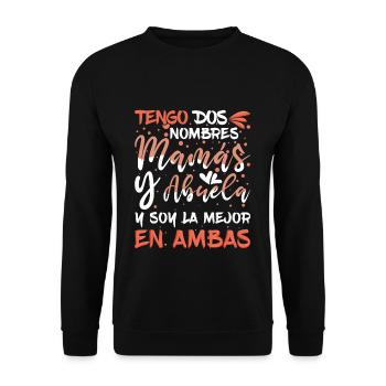 Mother's Day Retired Grandma Cool Grandmom - Unisex Pullover - Schwarz - Vorne - Alina (178cm) & Michal (187cm)