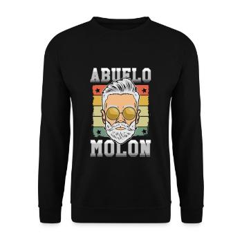 Father's Day Retired Granddad Retro Cool Grandpa - Unisex Pullover - Schwarz - Vorne - Alina (178cm) & Michal (187cm)