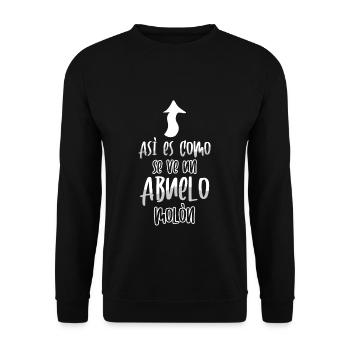 Father's Day Retired Granddad Cool Grandpa Looks - Unisex Pullover - Schwarz - Vorne - Alina (178cm) & Michal (187cm)