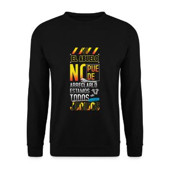 Retired Granddad Yayo Cool Grandpa Father's Day - Unisex Pullover - Schwarz - Vorne - Alina (178cm) & Michal (187cm)
