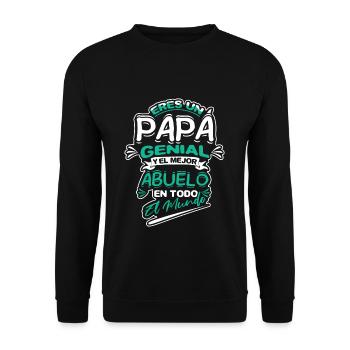 Father's Day Retired Yayo Cool Grandpa Granddad - Unisex Pullover - Schwarz - Vorne - Alina (178cm) & Michal (187cm)