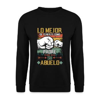 Vintage Father's Day Retired Granddad Cool Grandpa - Unisex Pullover - Schwarz - Vorne - Alina (178cm) & Michal (187cm)