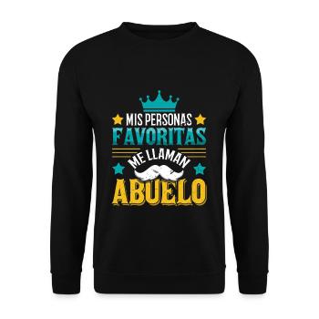 Father's Day Retired Granddad Call Me Grandpa - Unisex Pullover - Schwarz - Vorne - Alina (178cm) & Michal (187cm)