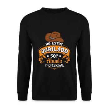 Father's Day Retired Granddad Professional Grandpa - Unisex Pullover - Schwarz - Vorne - Alina (178cm) & Michal (187cm)