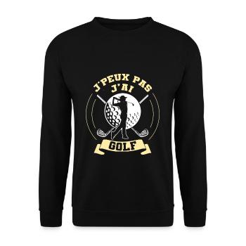 I Can't I Have Golf Club Golfer Golf Player - Unisex Sweatshirt - black - Front - Alina (178cm) & Michal (187cm)