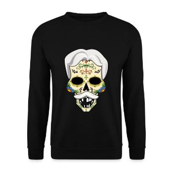 Abuelo Grandpa Grandparents Day Día De Los Muertos - Unisex Sweatshirt - black - Front - Alina (178cm) & Michal (187cm)