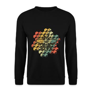 Apiculture de la ruche Apiculteur de miel Abeille vintage - Sweat-shirt Unisexe - noir - Devant - Alina (178cm) & Michal (187cm)
