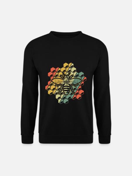 Bienenstock Imkerei Honigimker Vintage Biene - Unisex Pullover - Schwarz
