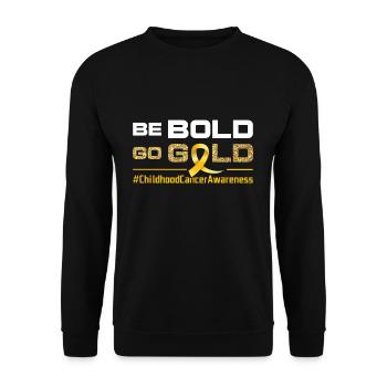 Month September Ribbon Childhood Cancer Awareness - Unisex Sweatshirt - black - Front - Alina (178cm) & Michal (187cm)