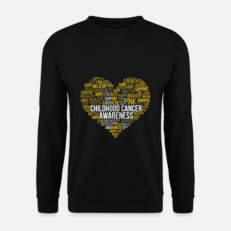 Wortwolke September: Bewusstsein für Kinderkrebs - Unisex Pullover - Schwarz