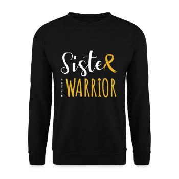 Sœur d’un guerrier Sensibilisation au cancer infantile - Sweat-shirt Unisexe - noir - Devant - Alina (178cm) & Michal (187cm)