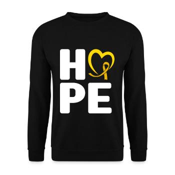 September Ribbon Hope Childhood Cancer Awareness - Unisex Sweatshirt - black - Front - Alina (178cm) & Michal (187cm)