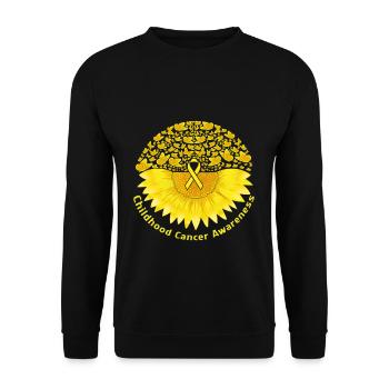 Tournesol Septembre Sensibilisation au cancer infantile - Sweat-shirt Unisexe - noir - Devant - Alina (178cm) & Michal (187cm)
