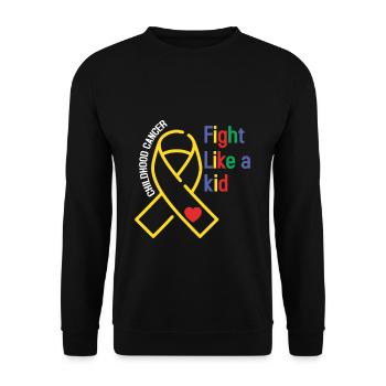 Mois de la sensibilisation au cancer infantile - Sweat-shirt Unisexe - noir - Devant - Alina (178cm) & Michal (187cm)