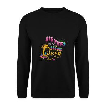 Schleim Schwester Von Schleim Mädchen Buntes Schleimkind - Unisex Pullover - Schwarz - Vorne - Alina (178cm) & Michal (187cm)