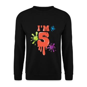 Age 5 Year Old Kids Slime Lover Kid Slime - Unisex Sweatshirt - black - Front - Alina (178cm) & Michal (187cm)