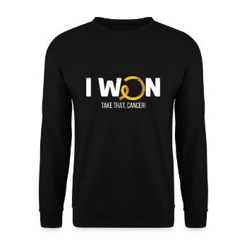 Krebsüberlebender hat das Bewusstsein für Krebs im Kindesalter gewonnen - Unisex Pullover - Schwarz - Vorne - Alina (178cm) & Michal (187cm)