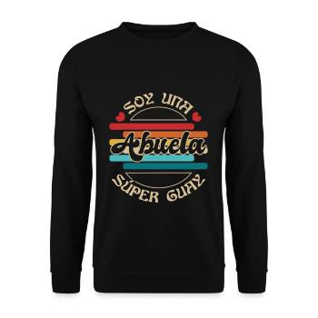 Mother's Day Super Cool Grandmom Abuela Retro - Unisex Sweatshirt - black - Front - Alina (178cm) & Michal (187cm)
