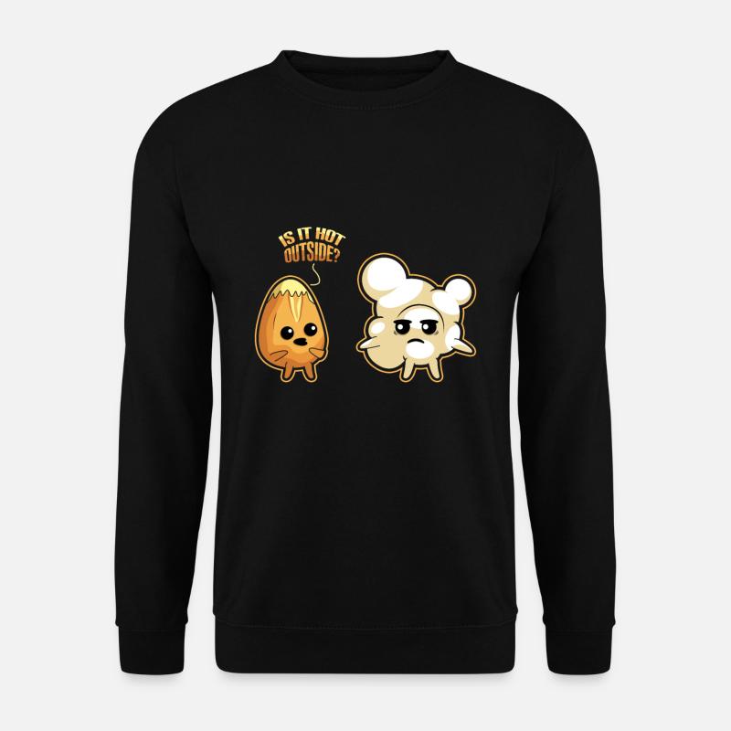 Lustiges Popcorn Heiß Draußen Hallo Sommer - Unisex Pullover - Schwarz