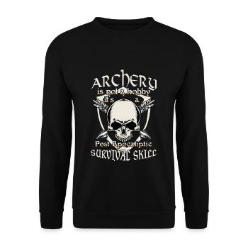 Tir à l’arc impressionnant Archer Outdoor Hunting Bow Arrow - Sweat-shirt Unisexe - noir - Devant - Alina (178cm) & Michal (187cm)