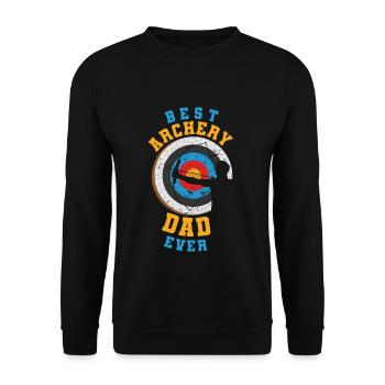 Outdoor Hunting Best Archery Dad For Daddy Archer - Unisex Sweatshirt - black - Front - Alina (178cm) & Michal (187cm)