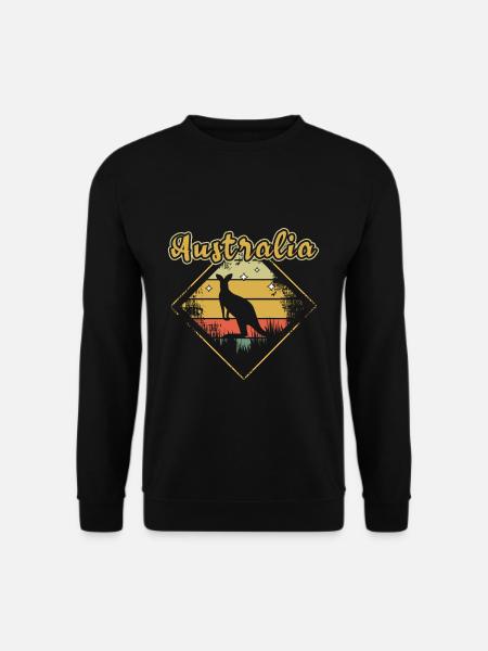 Australie Rétro Australia Day Kangourou australien - Sweat-shirt Unisexe - noir